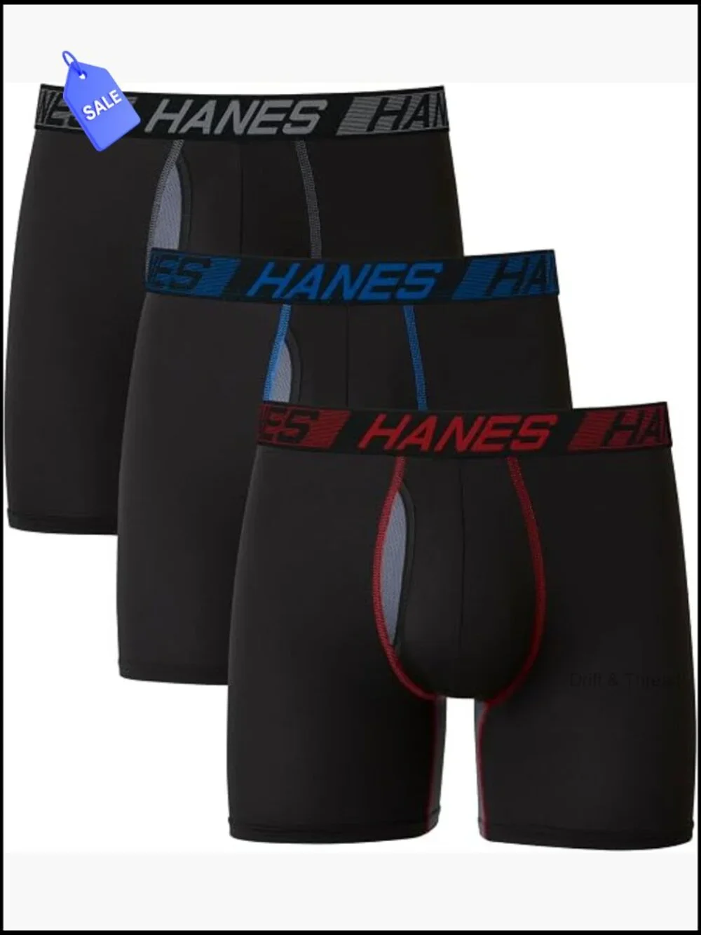 Men's Boxer Briefs 3-Pack Total Support Pouch Anti-Chafe
